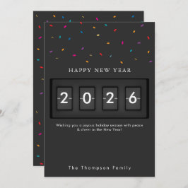Modern New Year Simple Countdown Confetti