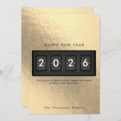 Modern New Year Simple Countdown Gold (Vorne/Hinten)