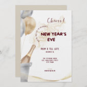 Modern New Year's Eve Party Celebration 2026 Einladung (Vorne/Hinten)