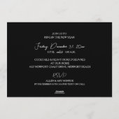 Modern New Year's Eve Party Einladung (Rückseite)