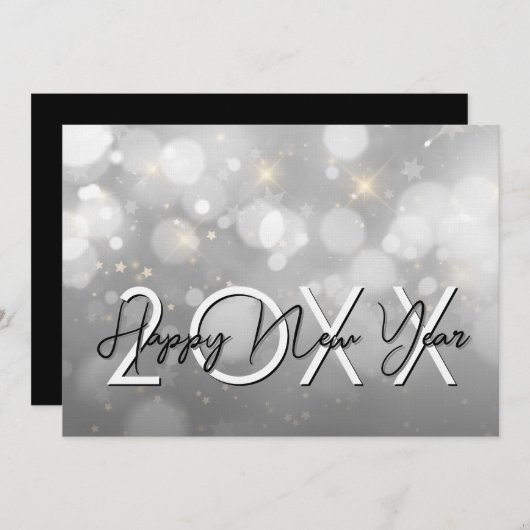 Modern New Year's Eve Party Einladung (Vorne/Hinten)