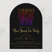 Modern New Year's Eve Party Einladung (Vorderseite)