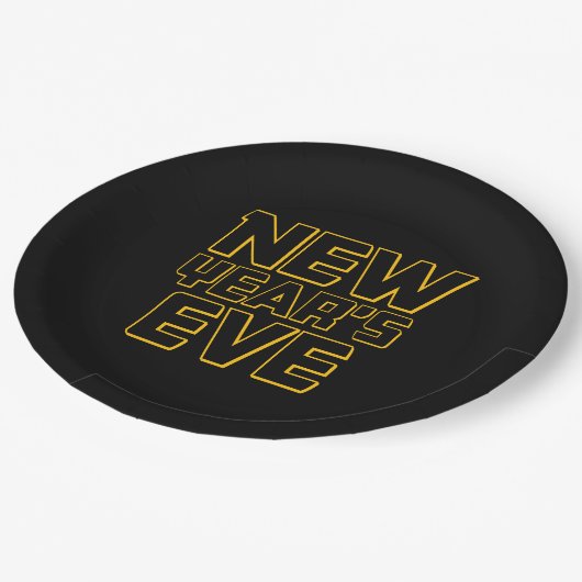 Modern New Year's Eve Party  Pappteller (Schrägansicht)