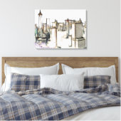Modern New York Skyline Leinwand Malerei (Insitu (Schlafzimmer))