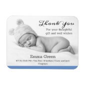 Modern Newborn Baby Foto Danke Magnet (Horizontal)