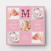 Modern Newborn Personalized 5 Fotoplatte (Vorderseite)