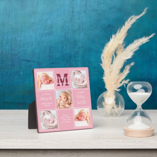 Modern Newborn Personalized 5 Fotoplatte (InSitu)