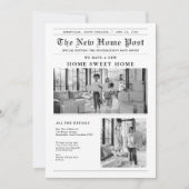 Modern Newspaper Moving Announcement Einladung (Vorderseite)