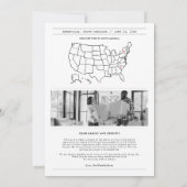 Modern Newspaper Moving Announcement Einladung (Rückseite)