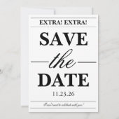 Modern Newspaper Photo 13th Birthday Einladung (Rückseite)