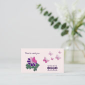 Modern Nice to Meetings you Blush Connect on Socia Visitenkarte (Stehend Vorderseite)