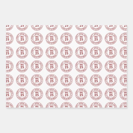 Modern nicht geöffnet bis Weihnachten Briefmarke Geschenkpapier Set (Vorderseite 3)