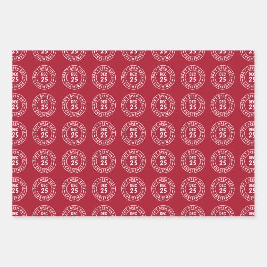 Modern nicht geöffnet bis Weihnachten Briefmarke Geschenkpapier Set (Vorderseite 2)