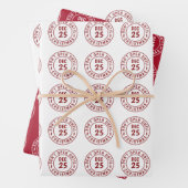 Modern nicht geöffnet bis Weihnachten Briefmarke Geschenkpapier Set (Beispiel)