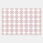 Modern nicht geöffnet bis Weihnachten Briefmarke Geschenkpapier Set (Vorderseite)