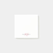 Modern Niedlich Blush Pink Pinselpinke Script Two  Post-it Klebezettel (Vorderseite)