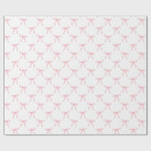Modern Niedlich Coquette Pink Bow Weihnachten Geschenkpapier (Flach)
