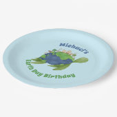 Modern Niedlich Earth Day Sea Turtle Birthday Part Pappteller (Schrägansicht)