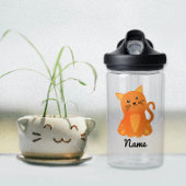 Modern Niedliche Liebe Orange Kitten Cat Cartoon N Trinkflasche