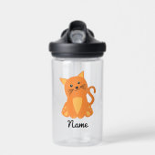 Modern Niedliche Liebe Orange Kitten Cat Cartoon N Trinkflasche (Vorne)