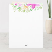 Modern Niedliche Wasserfarbe Boho Floral Karte (Rückseite)