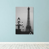 Modern Night in Paris Stretched Canvas Print Leinwanddruck (Insitu (Holzboden))