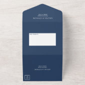 Modern Night Sky Galaxy Blue Lila Red All In One Einladung (Außenbereich)