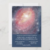 Modern Night Sky Galaxy Blue Lila Red Einladung (Vorderseite)