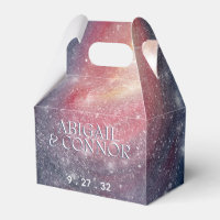 Modern Night Sky Galaxy Blue Lila Red