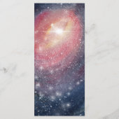 Modern Night Sky Galaxy Blue Lila Red Menükarte (Rückseite)