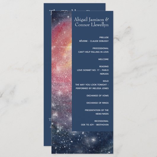 Modern Night Sky Galaxy Blue Lila Red Programm (Vorne/Hinten)