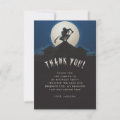 Modern Ninja Warrior Boy Birthday Party Dankeskarte (Vorderseite)