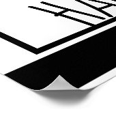 Modern No Lashon Hara Black and White Poster (Ecke)