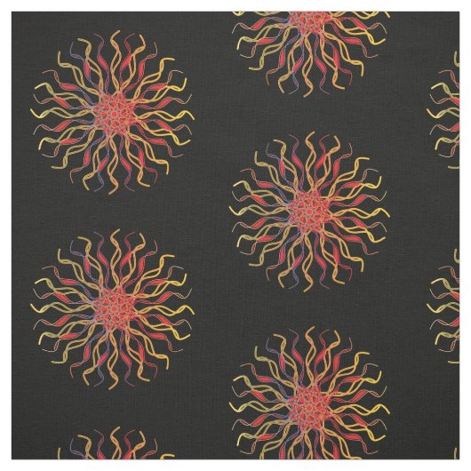 Modern & Non-traditional Mandala in Multicolored Stoff (Muster)