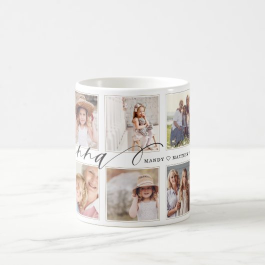Modern Nonna Script | Entenkinder - FotoCollage Kaffeetasse (Mittel)