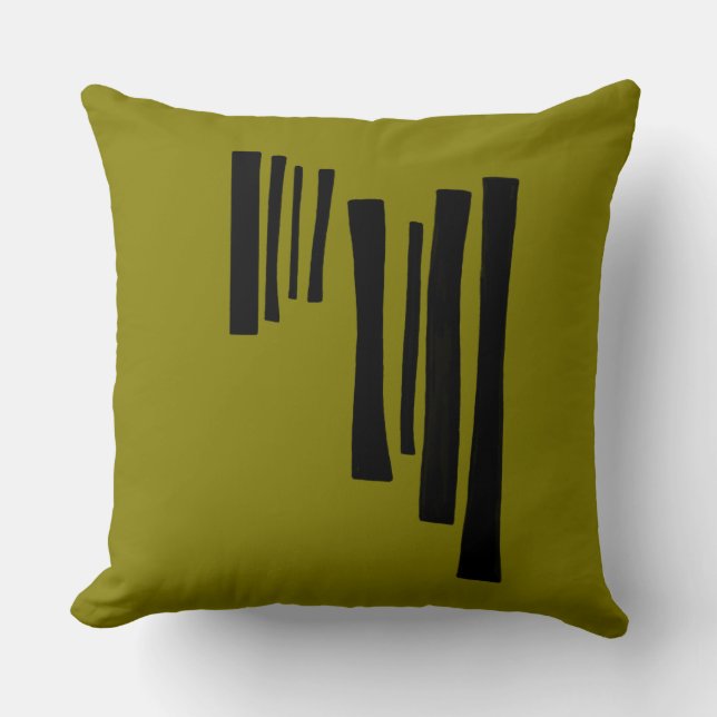 Modern Nordic Timber Abstract Throw Pillow Kissen (Vorderseite)