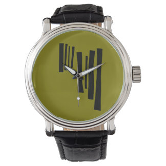 Modern Nordic Timber Abstract Watch - Minimalist  Armbanduhr