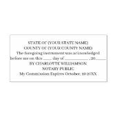 Modern Notary Public Acknowledgment Permastempel (Design)