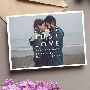 Modern Nothing Fancy Just Love Foto Save the Date