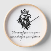 "Modern Number Line Wall Clock Home and Office Uhr (Vorderseite)