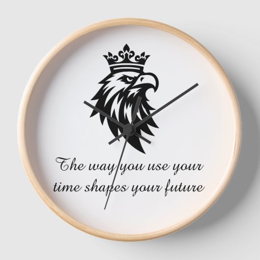 "Modern Number Line Wall Clock Home and Office Uhr (Vorderseite)