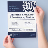 Modern Numbers Logo II Buchhalter Flyer (Hand)