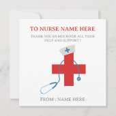 Modern Nurse Thank You Card (Vorderseite)