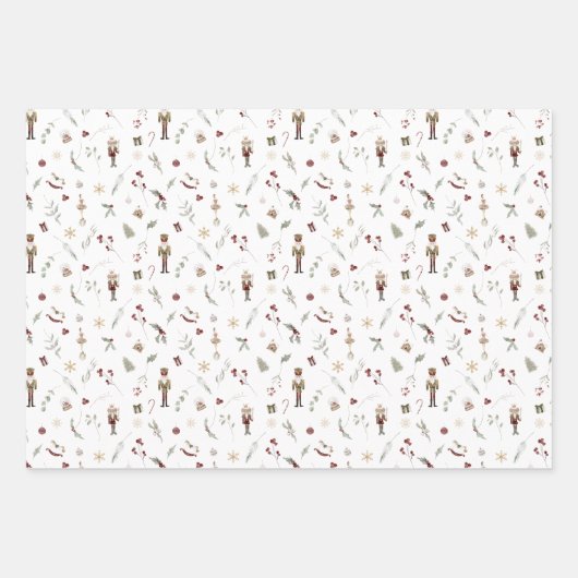 Modern Nutcracker Ballerina Mouse King Weihnachten Geschenkpapier Set (Vorderseite 2)