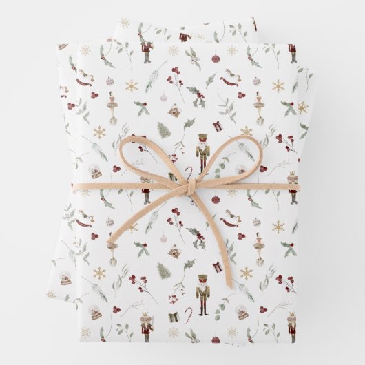 Modern Nutcracker Ballerina Mouse King Weihnachten Geschenkpapier Set (Beispiel)