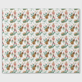 Modern Nutcracker Christmas Bow Ribbon Music Geschenkpapier (Flach)