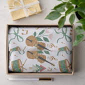 Modern Nutcracker Christmas Bow Ribbon Music Seidenpapier (Geschenk)