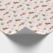 Modern Nutcracker Christmas Bow Ribbon Muster Geschenkpapier (Ecke)