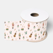 Modern Nutcracker Christmas Bow Ribbon Muster Ripsband (Spule)