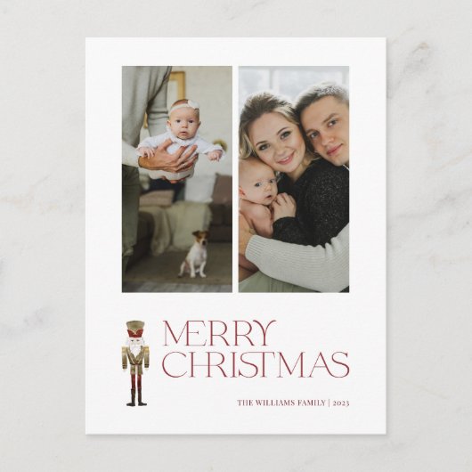 Modern Nutcracker Frohe Weihnachten 2 Foto (Vorderseite)